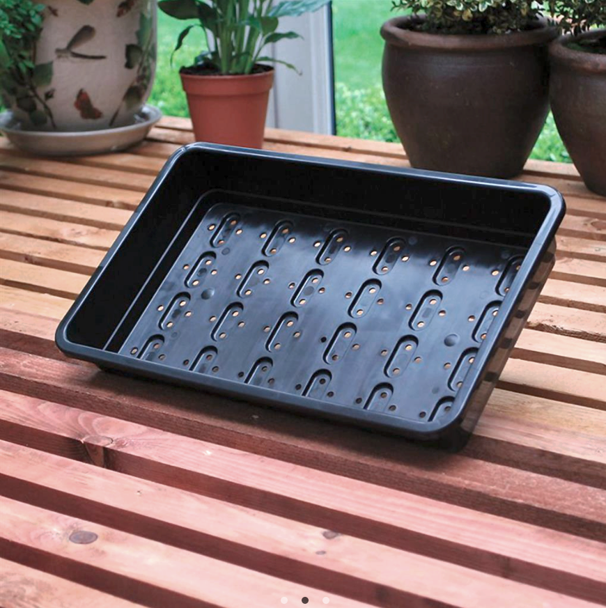 Reusable Seed Tray with 2-Tier Drainage Holes | Recycled Plastic | Made in UK (as Seen in Gardener's World)